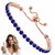 Imagen de Pulsera De Mujer Elegante Circonias Azul Brillante Ajustable