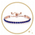 Pulsera De Mujer Elegante Circonias Azul Brillante Ajustable