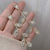 Aritos Mujer Elegante Cristal Forma De Hoja Colgante - comprar online