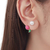 Imagen de Aritos Mujer Florales Con Perlas Brillantes X2