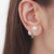 Aritos Mujer Florales Con Perlas Brillantes X2 - tienda online