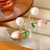 Aritos Mujer Florales Con Perlas Brillantes X2 - comprar online
