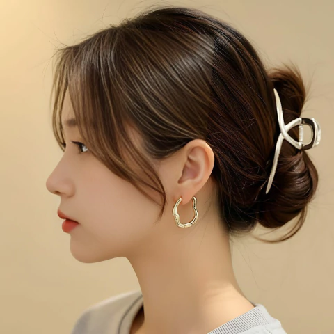 Aros Elegantes Irregulares Estilo Moderno Aleación Premium