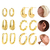 Pack X6 Aros Aritos Dorados Mujer Surtido Delicado Glow Set - comprar online