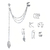 Aros Clip Piercing Pluma De Oreja Pack De 7 Unidades en internet