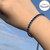 Pulsera De Mujer Elegante Circonias Azul Brillante Ajustable en internet