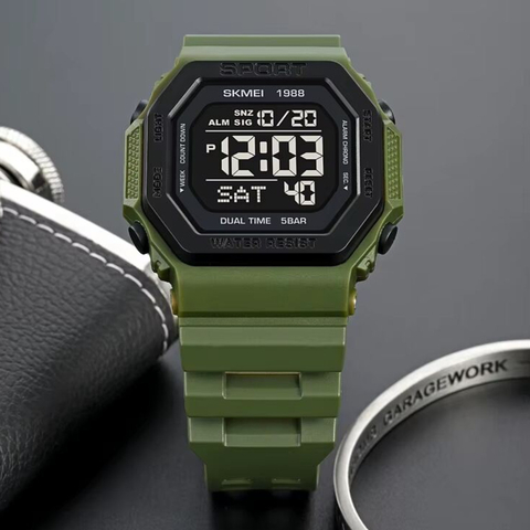 Reloj Hombre Skmei 1988 Alarma Digital Correa Poliuretano