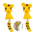 Aritos Mujer Forma Animales Cute X2 Porcelana Hecho A Mano en internet