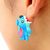 Aritos Mujer Forma Animales Cute X2 Porcelana Hecho A Mano - comprar online