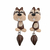 Aritos Mujer Forma Animales Cute X2 Porcelana Hecho A Mano - Goods Trade