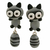 Aritos Mujer Forma Animales Cute X2 Porcelana Hecho A Mano