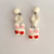 Aritos Mujer Forma Animales Cute X2 Porcelana Hecho A Mano - tienda online