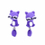 Aritos Mujer Forma Animales Cute X2 Porcelana Hecho A Mano - tienda online