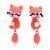 Aritos Mujer Forma Animales Cute X2 Porcelana Hecho A Mano en internet