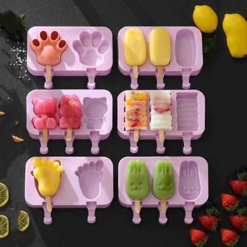 Molde De Silicona para helado reutilizable ice pops