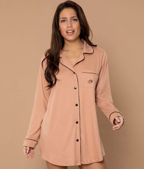 SB26512 - CAMISON ABOTONADO JERSEY T.1-4 BIANCA SECRETA