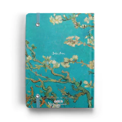 Caderneta Sketchbook Obras de Arte Capa Dura - Amendoeira em Flor Van Gogh - Cadernos Sketchbook I Contemplo Papelaria®