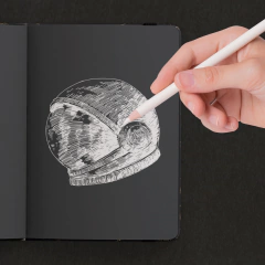 Caderno Sketchbook Folhas Pretas - Astronomia - comprar online