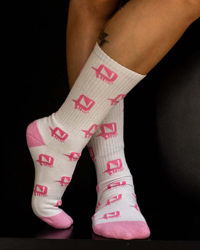 MEIA NEST PANOS CANO ALTO BRANCO/ROSA 33/39 - NEM014