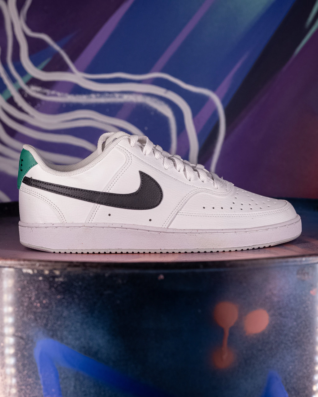 TÊNIS NIKE COURT VISION LO NN WHITE BLACK MALACHITE- NKT010