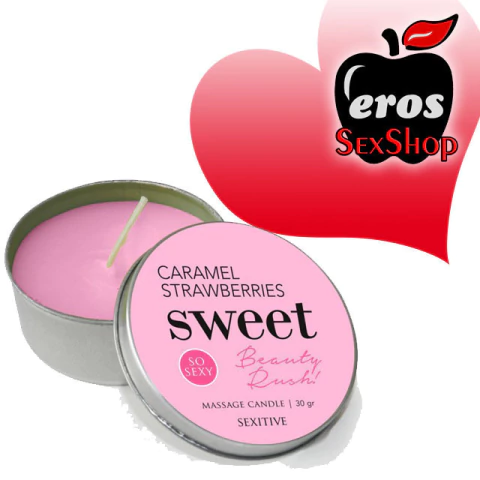 MASSAGE CANDLE CARAMEL STRAWBERRIES (004-0D51)
