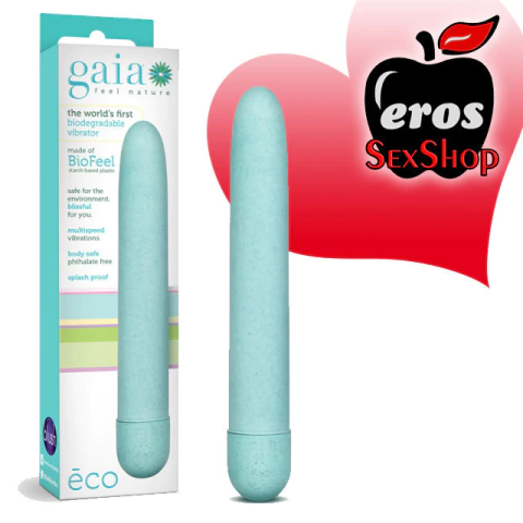 GAIA - VIBRADOR ECO - BIODEGRADABLE AQUA (BL-81902)