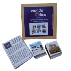 Jogo de Memória Sênior Lugares do Brasil 24 pçs Mundo Lúdico na internet