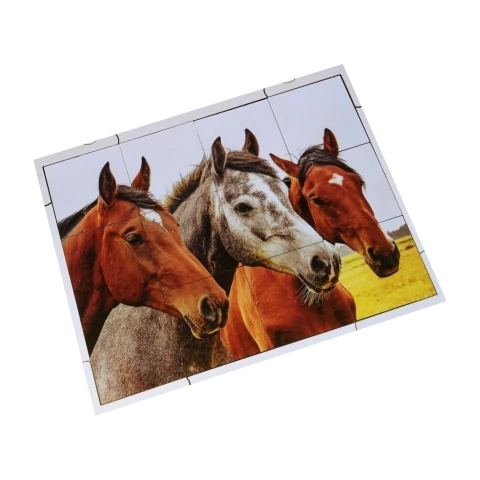 Quebra cabeça Sênior Cavalos 12 pçs Mundo Lúdico - comprar online