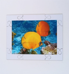 Quebra cabeça Sênior Peixes no Oceano 12 pçs Mundo Lúdico