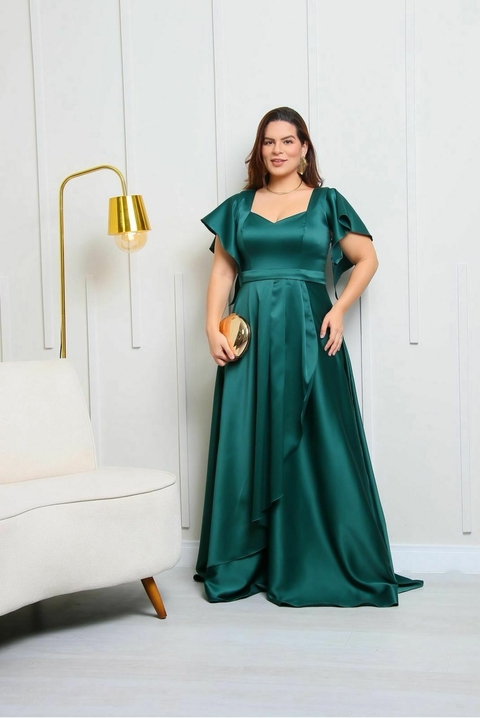 vestido com manga liso - comprar online