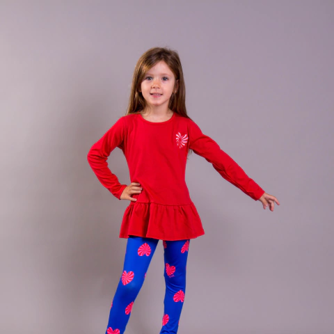 Remeron con volado Rojo Corazon Psicodelico