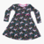 Vestido manga larga Negro Unicornio (talle 2 y talle 8 años) - comprar online