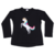 Remera Mangas Largas Unicornio Negra (talle 2- talle 4 y talle 8) - comprar online