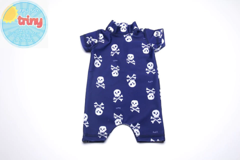 Enterito Surf UV Calabera Azul Marino (6 a 12 meses y talle 4)