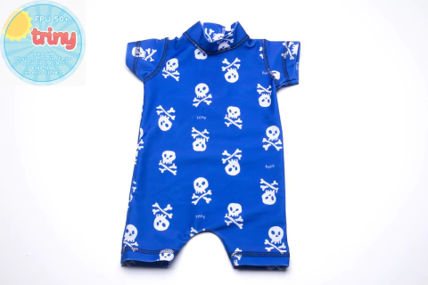 Enterito Surf UV Calabera Azul Francia(6 a 12 y talle 4)