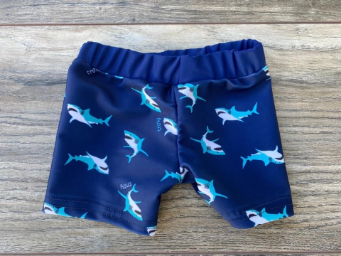 Zunga - Azul Marino Tiburones (talle 12 a 18 meses y talle 2 años)