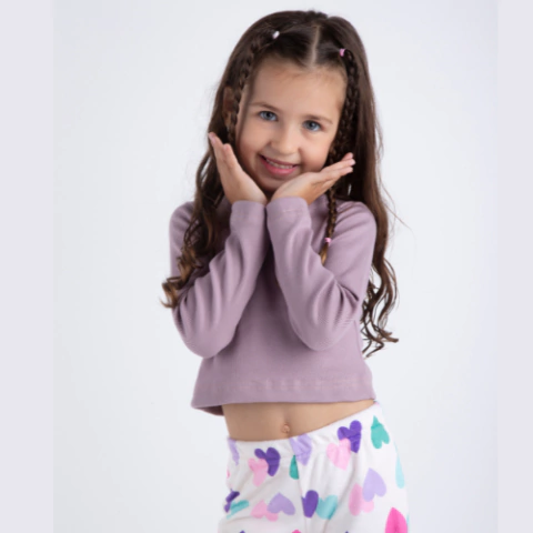 Remera Morley Manga Larga Lisa Morado - comprar online