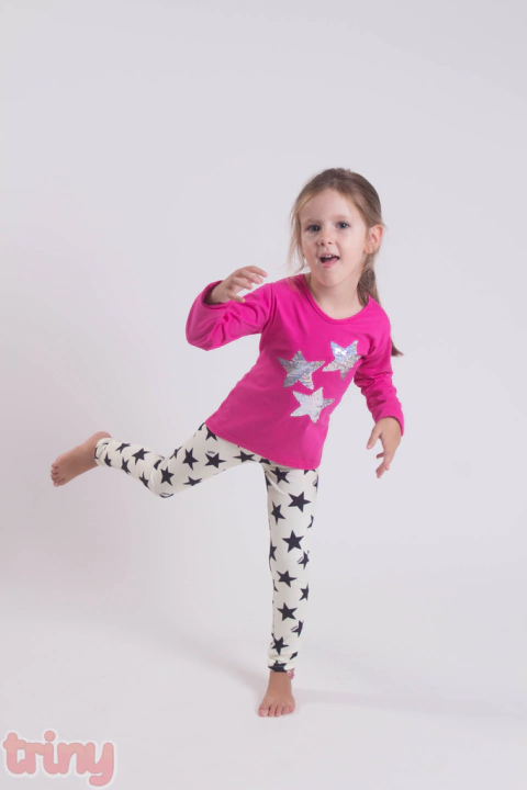 Legging Estrellas Tiza (talle 2, talle 4)