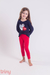 Remera Corazon Lentejuelas Reversibles Azul Marino (talle 2)