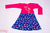 Vestido Mariposas Combinados - Fucsia (Talle 2 y talle 12)