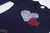 Remera Corazon Lentejuelas Reversibles Azul Marino (talle 2) en internet