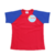 Remera UV Mangas Cortas - Rojo c/Azul Francia