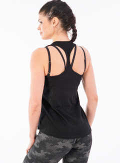 MUSCULOSA CLÁSICA DE ALGODÓN NEGRA - comprar online