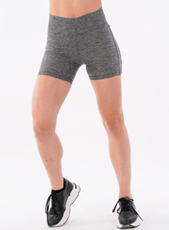 CALZA SHORT CON RECORTES GRIS MELANGE - comprar online