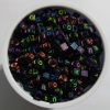 Vocales Cuadradas Negras con Colores Fluor