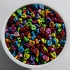 Letras en Corazones de colores