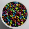 Letras en Corazones de colores
