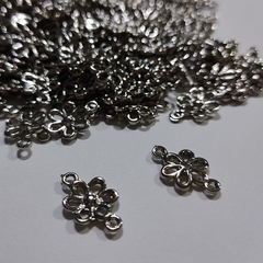 25 Dijes Conector de Metal Flor