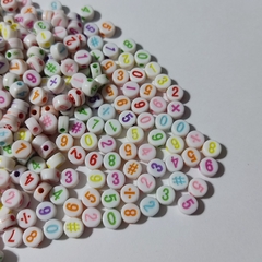 Números + Simbolos Pastillas Blanco con Colores - comprar online