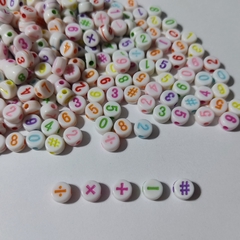 Números + Simbolos Pastillas Blanco con Colores en internet